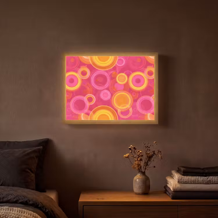 Lightbox - Wandlamp - Cirkels - Design - Kleurrijk — 3