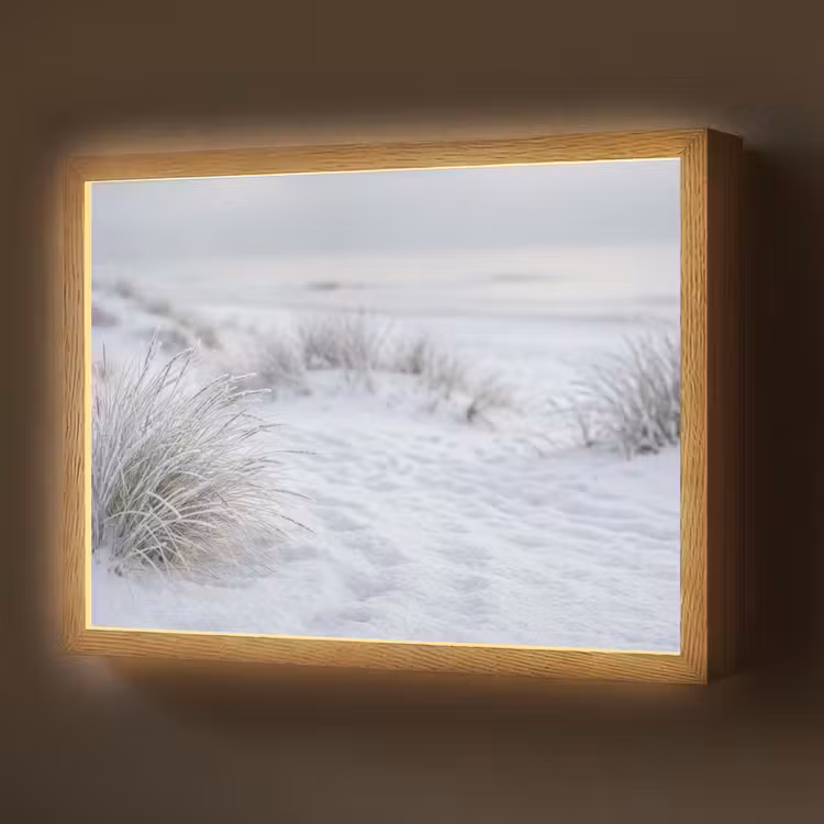 Lightbox - Wandlamp - Duinen - Sneeuw - Strand - Winter - Serene — 1