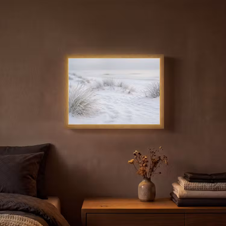 Lightbox - Wandlamp - Duinen - Sneeuw - Strand - Winter - Serene — 3