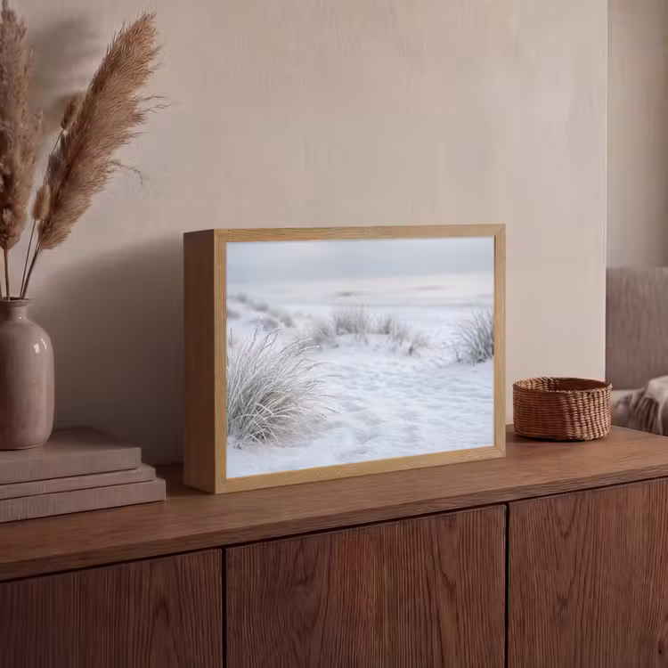 Lightbox - Wandlamp - Duinen - Sneeuw - Strand - Winter - Serene — 4