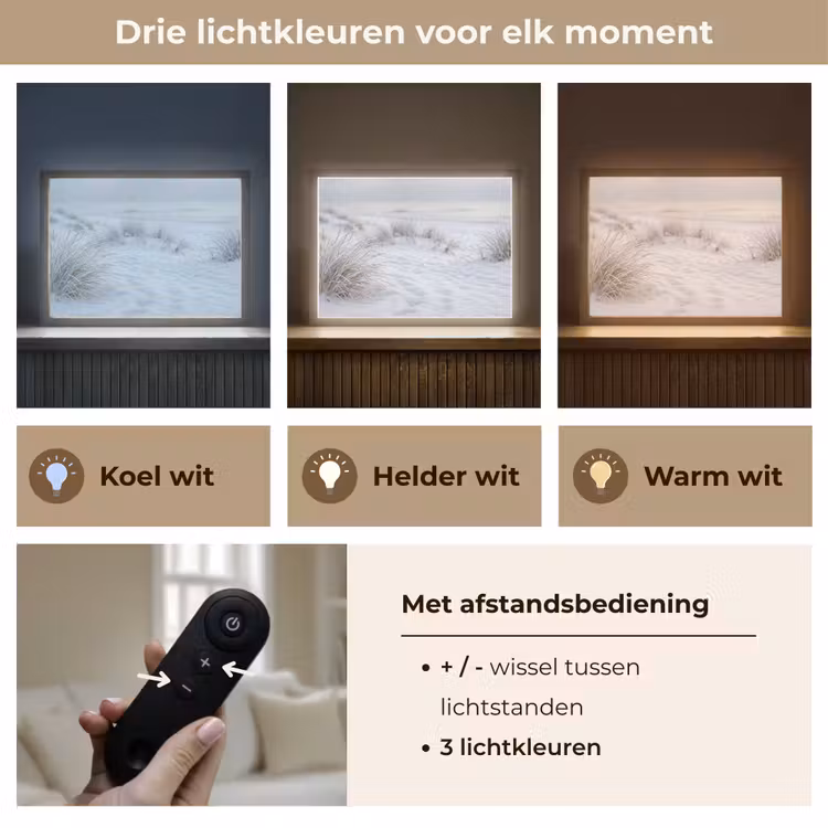 Lightbox - Wandlamp - Duinen - Sneeuw - Strand - Winter - Serene — 8