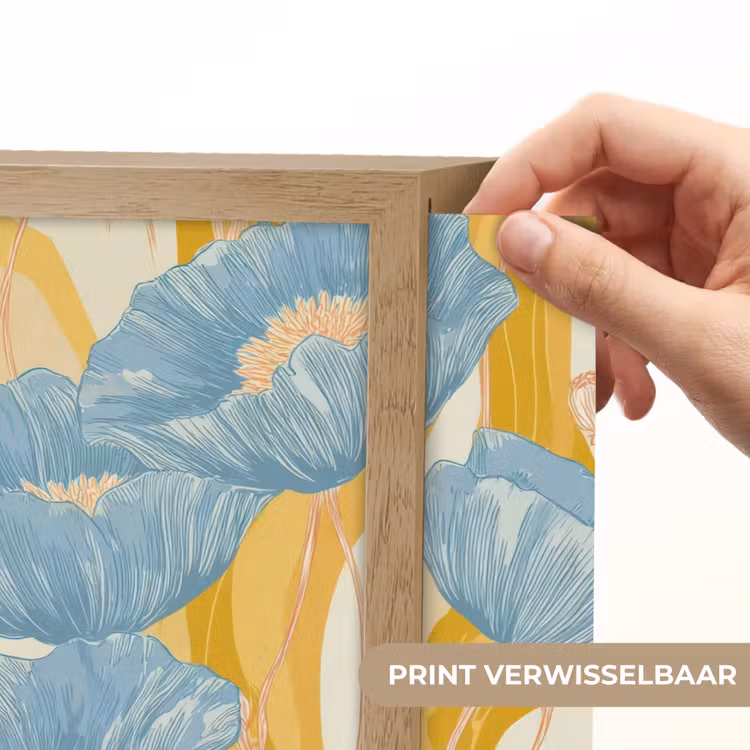 Lightbox - Wandlamp - Papavers - Botanisch - Blauw — 5