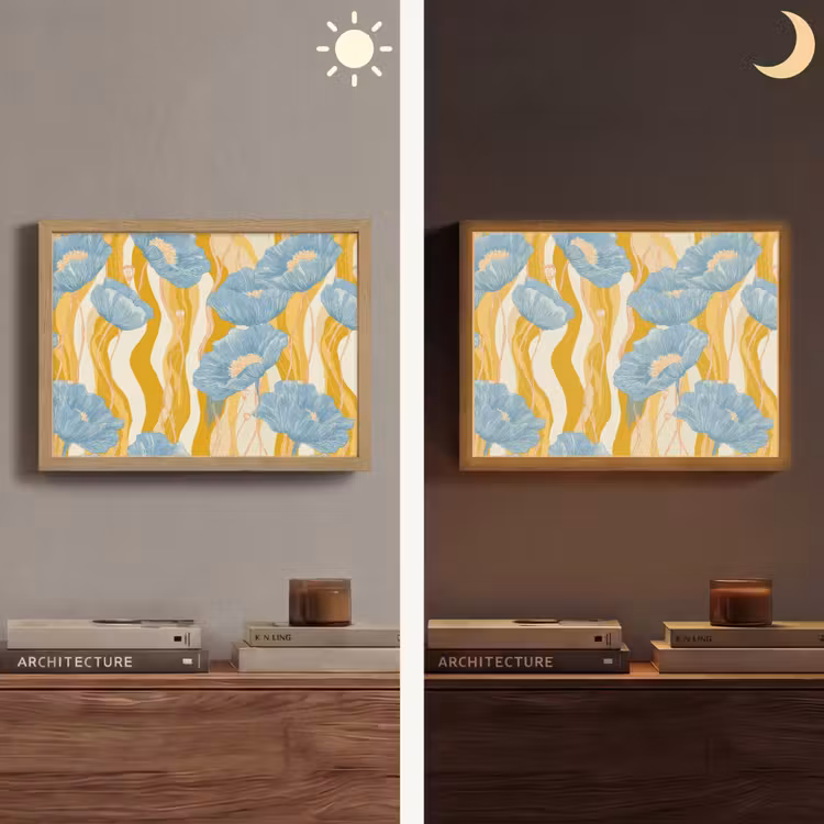 Lightbox - Wandlamp - Papavers - Botanisch - Blauw — 6
