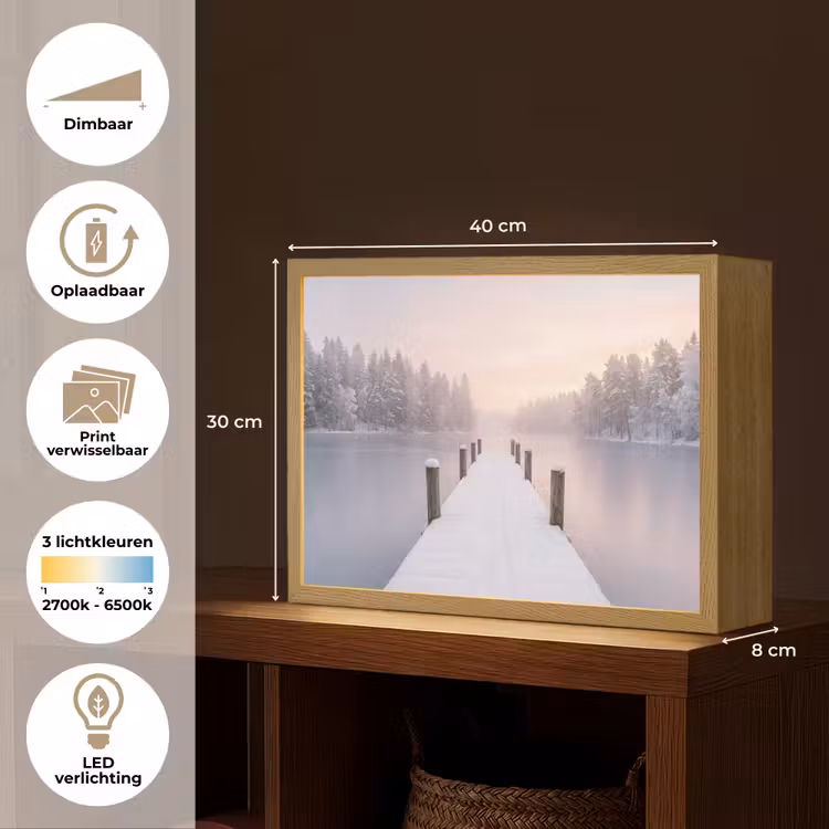 Lightbox - Wandlamp - Steiger - Meer - Mist - Winter - Serene — 10