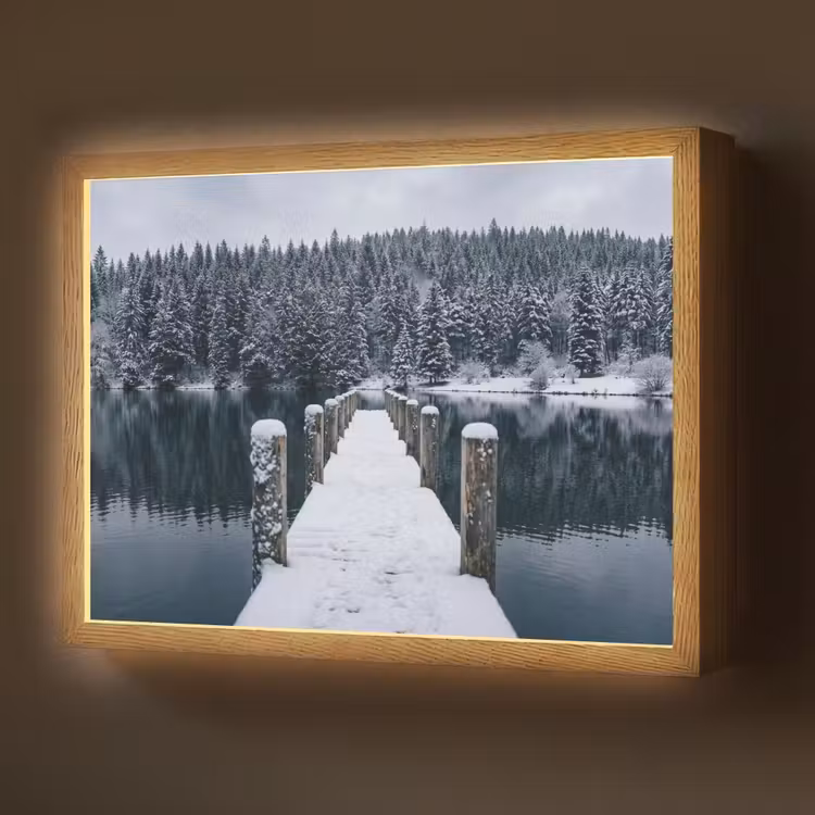 Lightbox - Wandlamp - Steiger - Meer - Sneeuw - Bergen - Rustgevend — 1