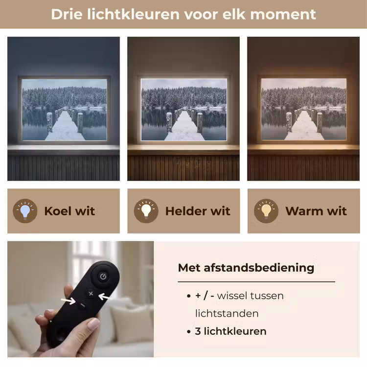 Lightbox - Wandlamp - Steiger - Meer - Sneeuw - Bergen - Rustgevend — 8