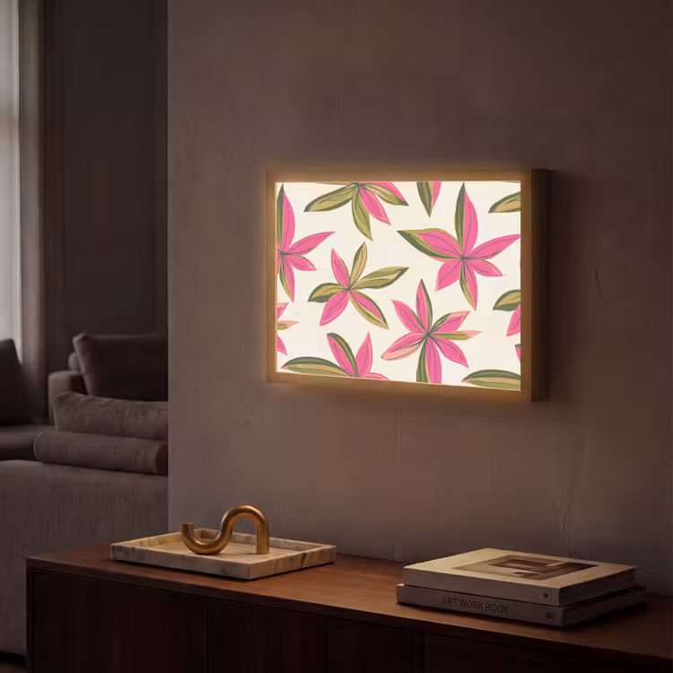 Lightbox - Wandlamp - Tropisch - Bloem - Roze — 2