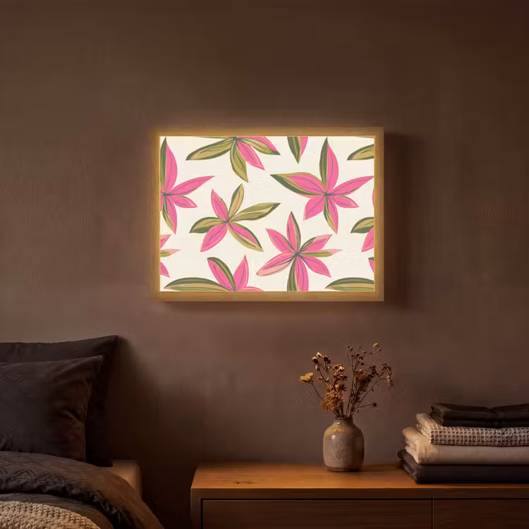 Lightbox - Wandlamp - Tropisch - Bloem - Roze — 3