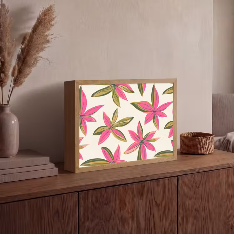 Lightbox - Wandlamp - Tropisch - Bloem - Roze — 4