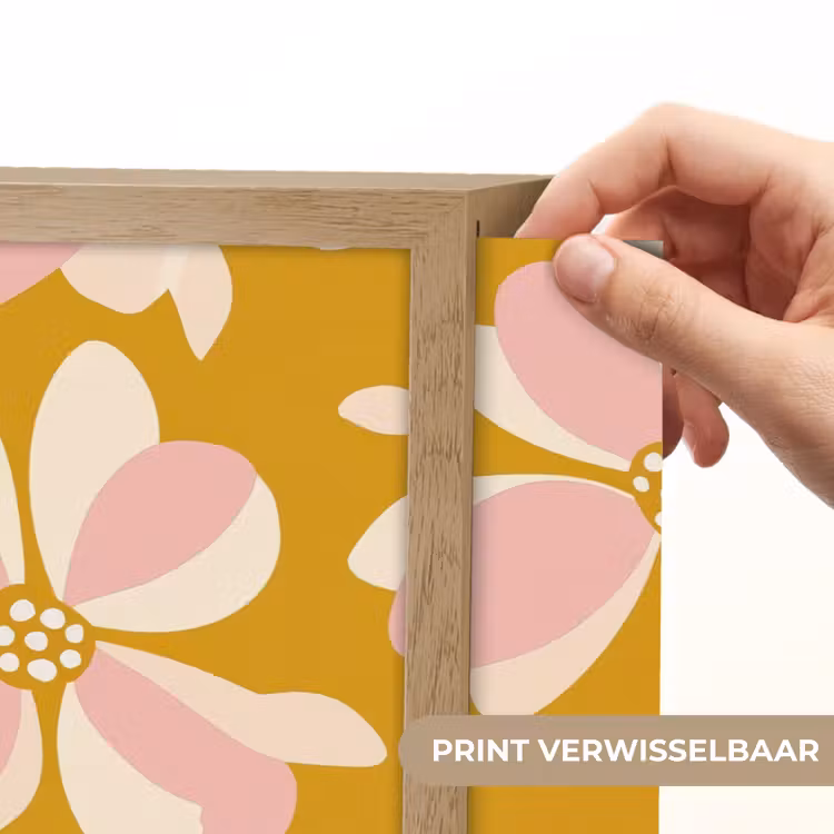 Lightbox - Wandlamp - Vintage - Bloemen - Okergeel — 5