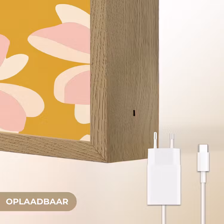 Lightbox - Wandlamp - Vintage - Bloemen - Okergeel — 7