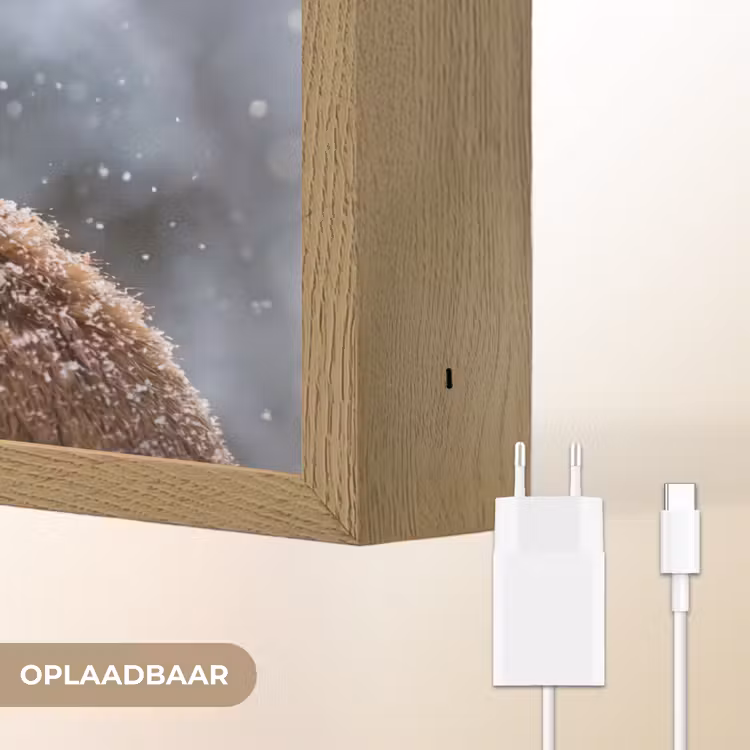 Lightbox - Wandlamp - Vos - Sneeuwval - Portret - Winter - Sfeervol — 7