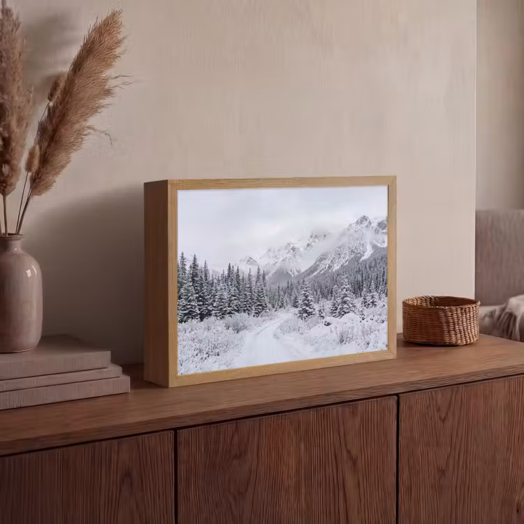 Lightbox - Wandlamp - Weg - Bergen - Sneeuw - Naaldbos - Avontuurlijk — 4