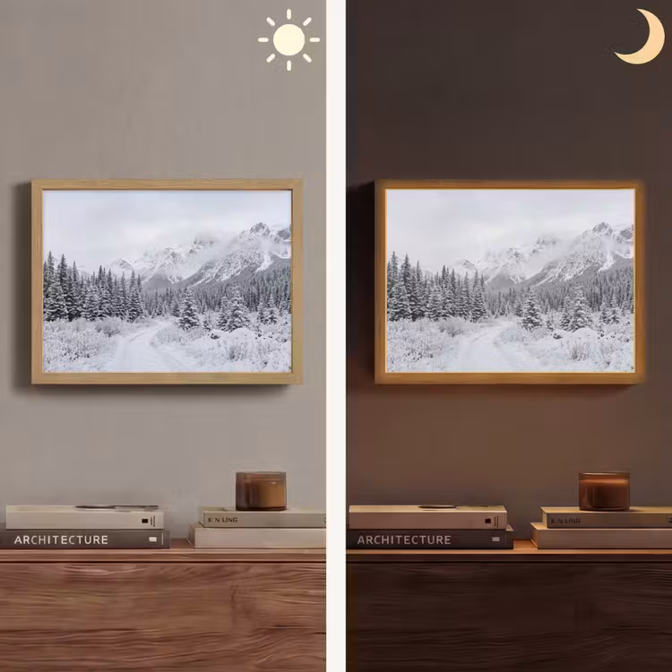 Lightbox - Wandlamp - Weg - Bergen - Sneeuw - Naaldbos - Avontuurlijk — 6