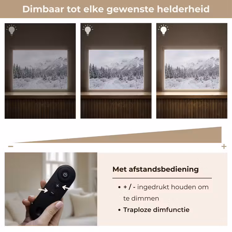 Lightbox - Wandlamp - Weg - Bergen - Sneeuw - Naaldbos - Avontuurlijk — 9