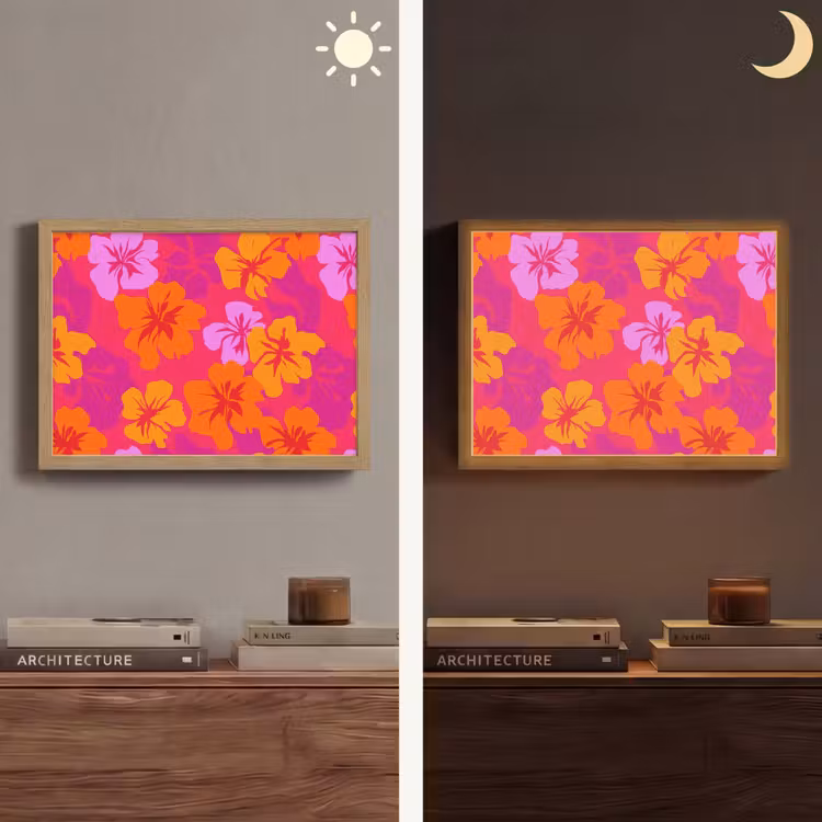 Lightbox - Wandlamp - Zomers - Hibiscus - Kleurrijk — 6