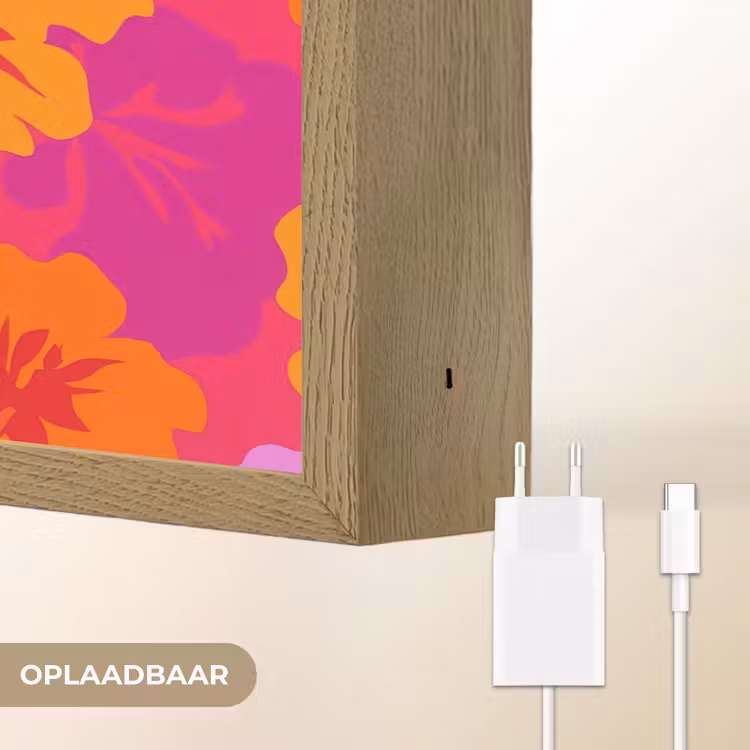 Lightbox - Wandlamp - Zomers - Hibiscus - Kleurrijk — 7