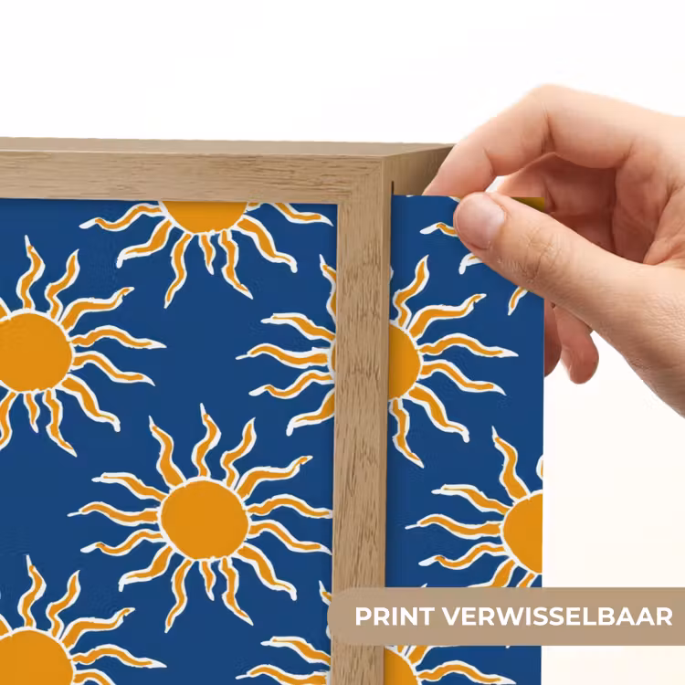 Lightbox - Wandlamp - Zon - Patroon - Blauw — 5