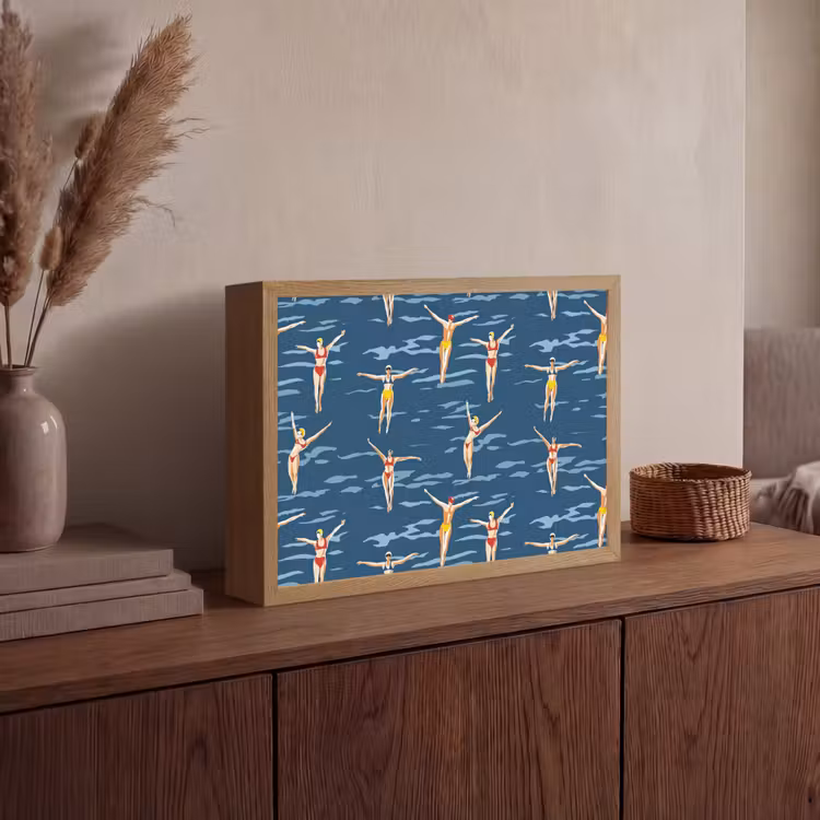 Lightbox - Wandlamp - Zwemsters- Retro - Blauw — 4