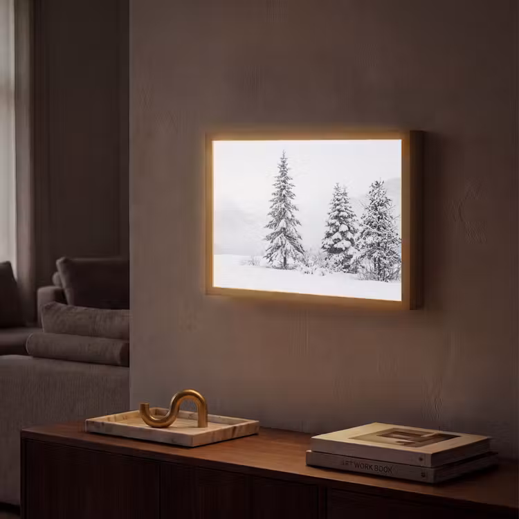 Lightbox - Wandlamp - Fijnsparren - Sneeuw - Winter - Landschap - Stilte — 2