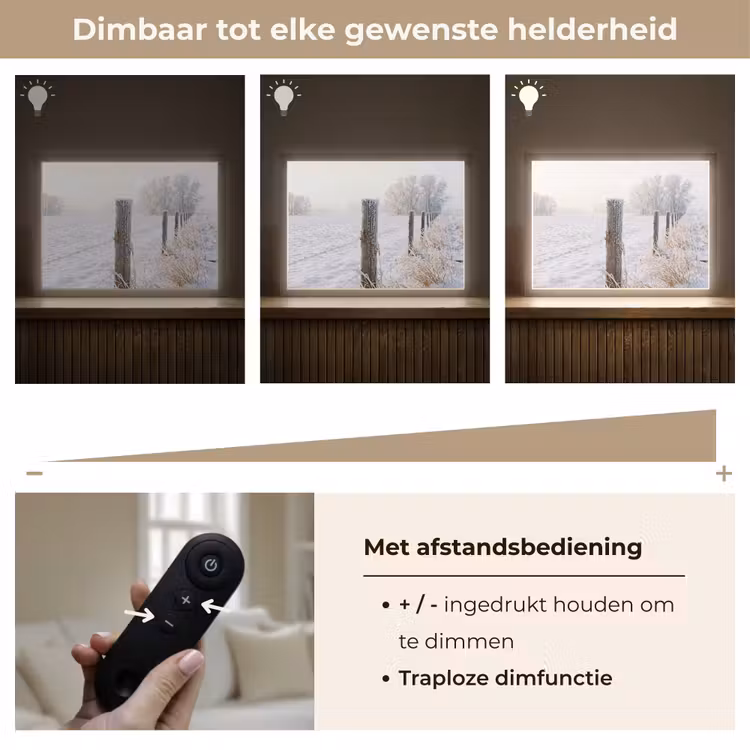 Lightbox - Wandlamp - Hek - Sneeuw - Mist - Platteland - Nostalgisch — 9