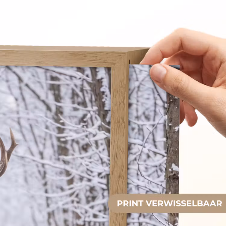 Lightbox - Wandlamp - Hert - Winter - Bos - Natuur - Wit — 5