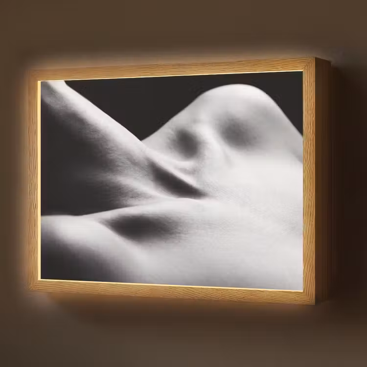 Lightbox - Wandlamp - Lichaam - Vormen - Abstract - Zwart - Wit - Sensueel — 1