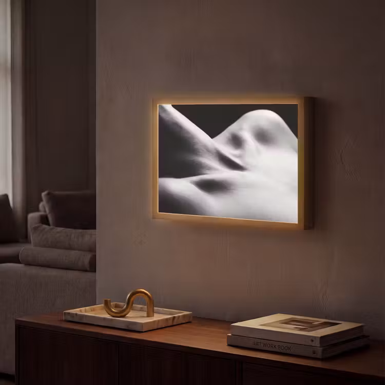 Lightbox - Wandlamp - Lichaam - Vormen - Abstract - Zwart - Wit - Sensueel — 2