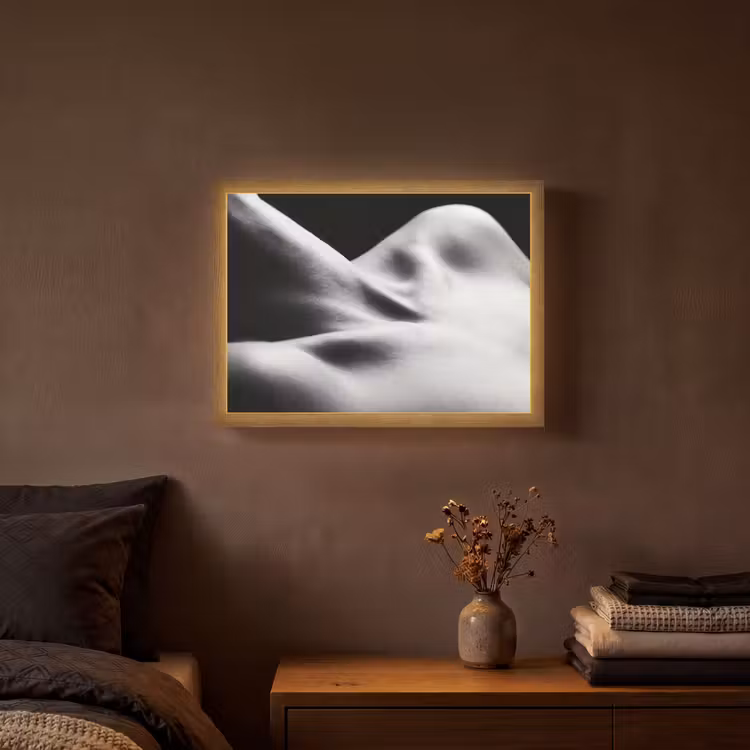 Lightbox - Wandlamp - Lichaam - Vormen - Abstract - Zwart - Wit - Sensueel — 3