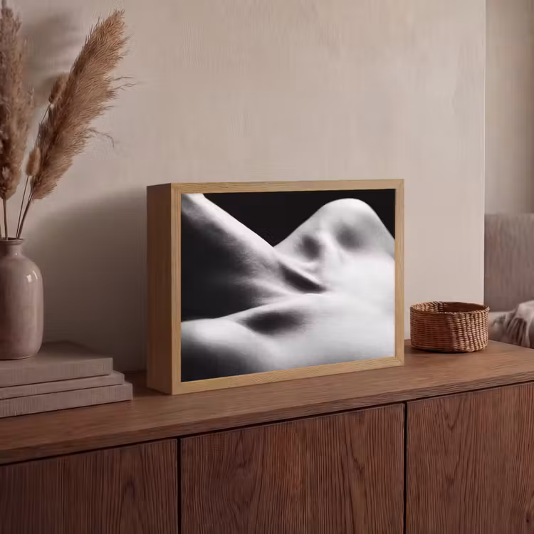 Lightbox - Wandlamp - Lichaam - Vormen - Abstract - Zwart - Wit - Sensueel — 4