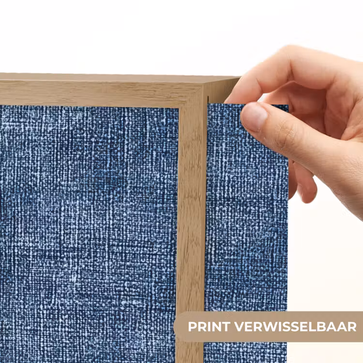 Lightbox - Wandlamp - Linnen - Textuur - Patroon - Denim - Rustiek — 5