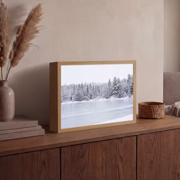 Lightbox - Wandlamp - Meer - Dennen - IJs - Winter - Rustgevend — 4