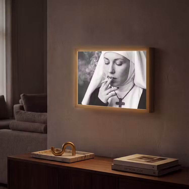 Lightbox - Wandlamp - Non - Roken - Portret - Zwart - Wit - Rebels — 2