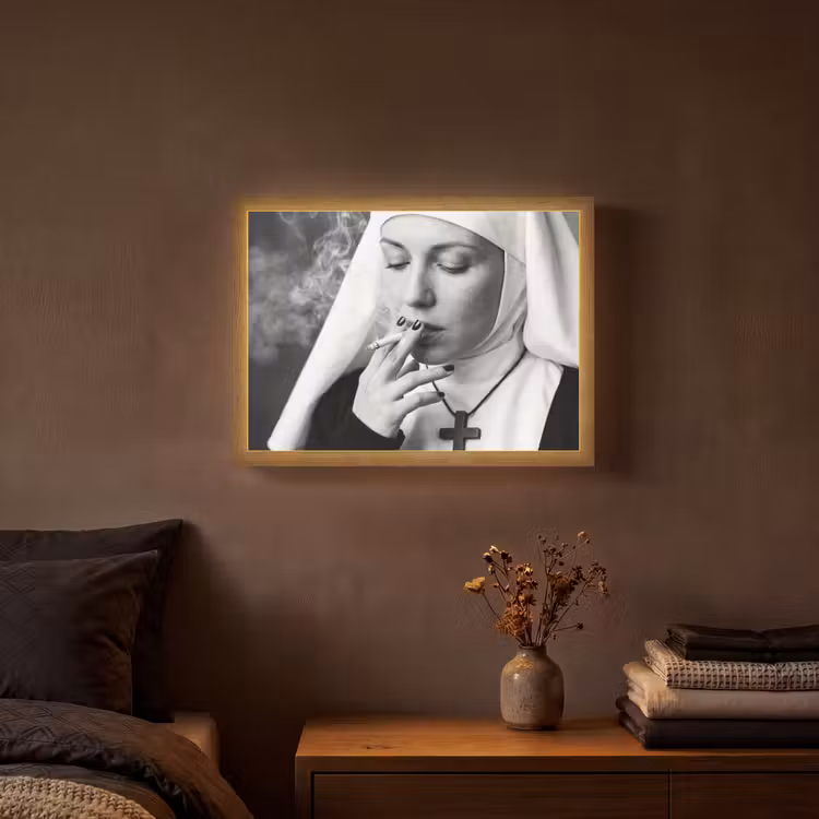 Lightbox - Wandlamp - Non - Roken - Portret - Zwart - Wit - Rebels — 3