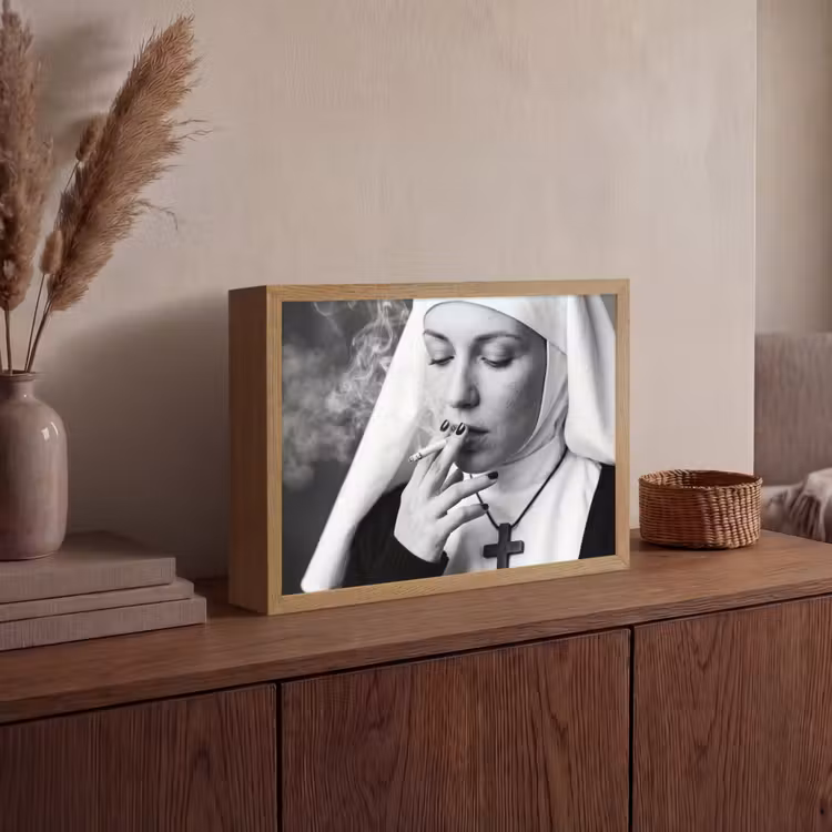 Lightbox - Wandlamp - Non - Roken - Portret - Zwart - Wit - Rebels — 4
