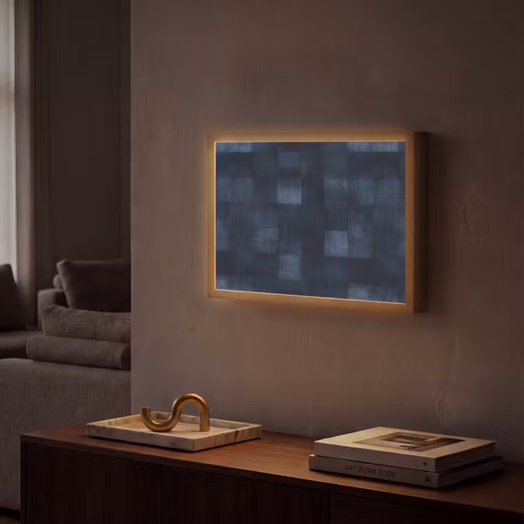 Lightbox - Wandlamp - Patroon - Ruit - Marineblauw — 2