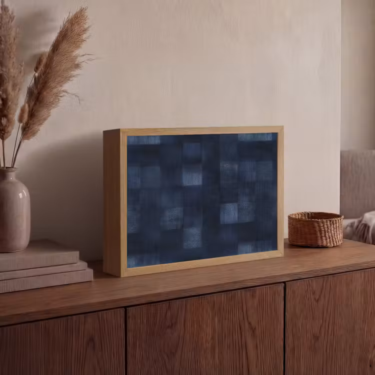 Lightbox - Wandlamp - Patroon - Ruit - Marineblauw — 4