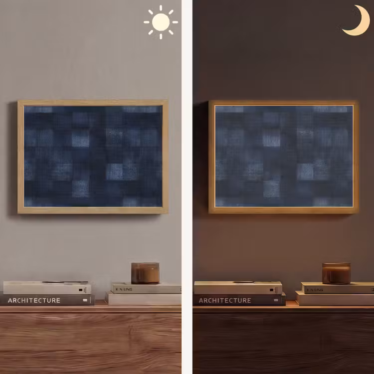 Lightbox - Wandlamp - Patroon - Ruit - Marineblauw — 6