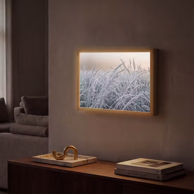 Lightbox - Wandlamp - Rijp - Gras - Kristallen - Winter - Minimalistisch — 2