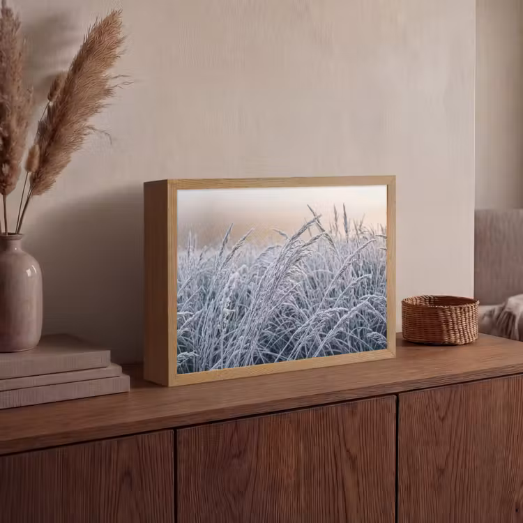 Lightbox - Wandlamp - Rijp - Gras - Kristallen - Winter - Minimalistisch — 4