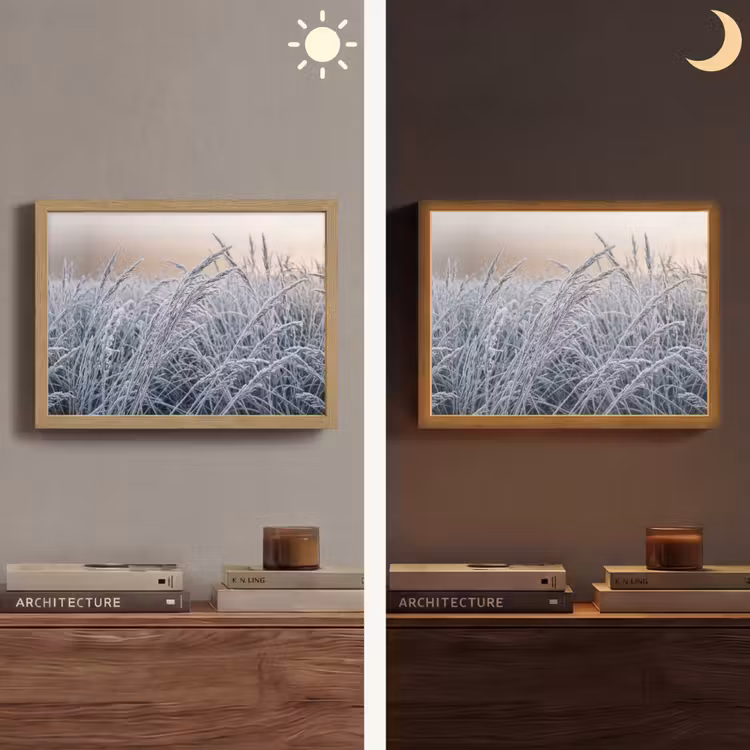 Lightbox - Wandlamp - Rijp - Gras - Kristallen - Winter - Minimalistisch — 6