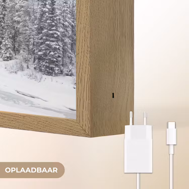 Lightbox - Wandlamp - Rivier - Bevroren - Landschap - Winter — 7