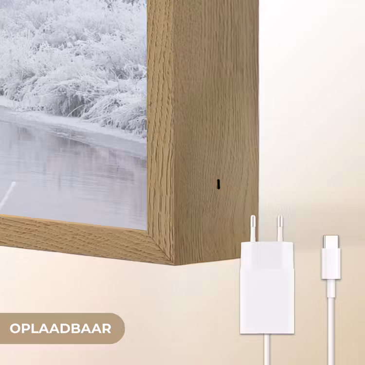 Lightbox - Wandlamp - Rivier - Sneeuw - Bos - Winter - Schilderachtig — 7