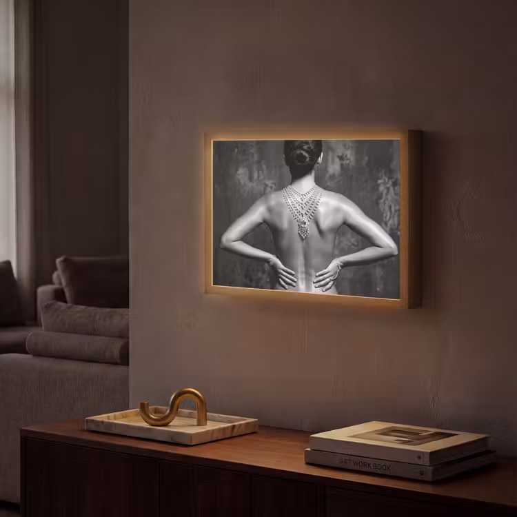 Lightbox - Wandlamp - Rug - Ketting - Portret - Zwart - Wit - Glamour — 2