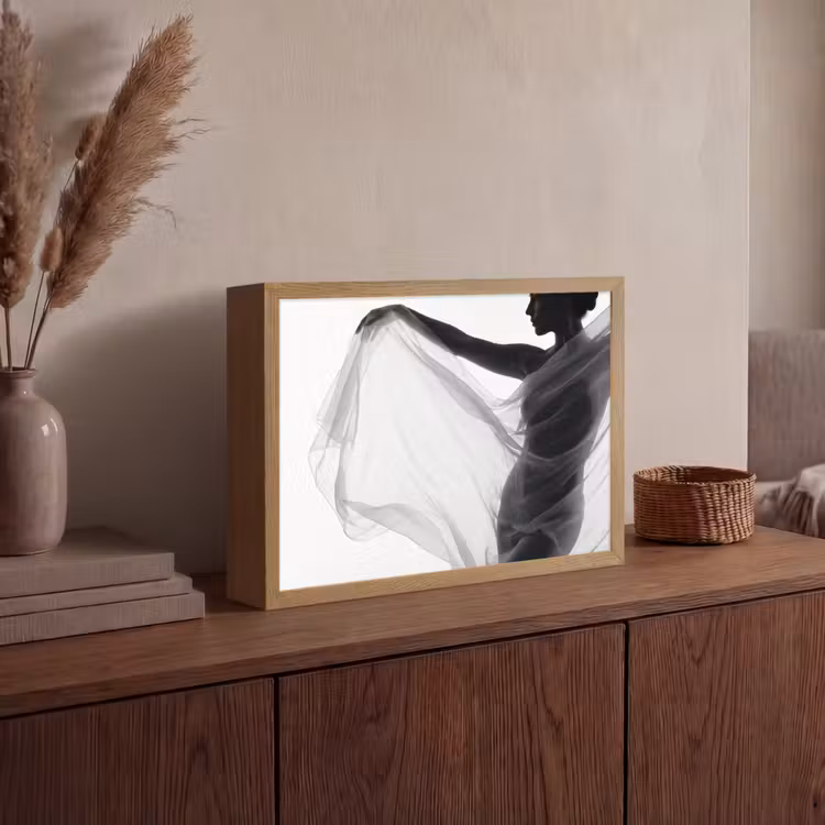 Lightbox - Wandlamp - Silhouet - Sluier - Vormen - Zwart - Wit - Sensueel — 4