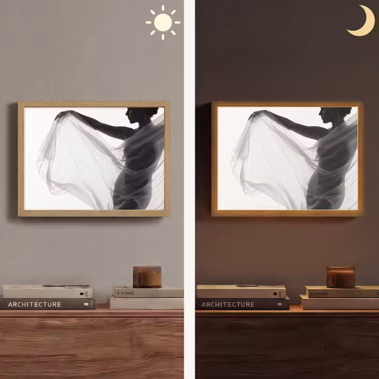 Lightbox - Wandlamp - Silhouet - Sluier - Vormen - Zwart - Wit - Sensueel — 6