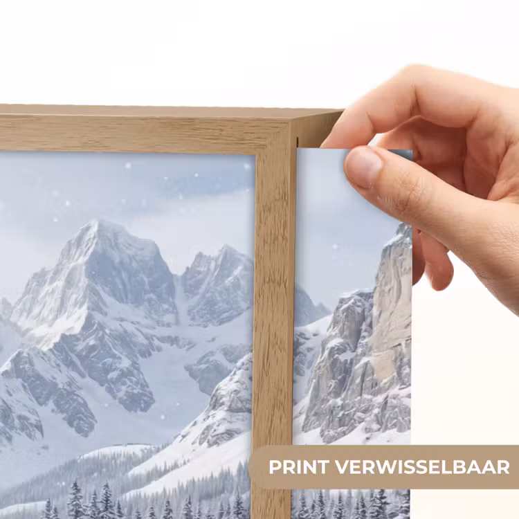Lightbox - Wandlamp - Sneeuwlandschap - Bergen - Rivier - Winter — 5
