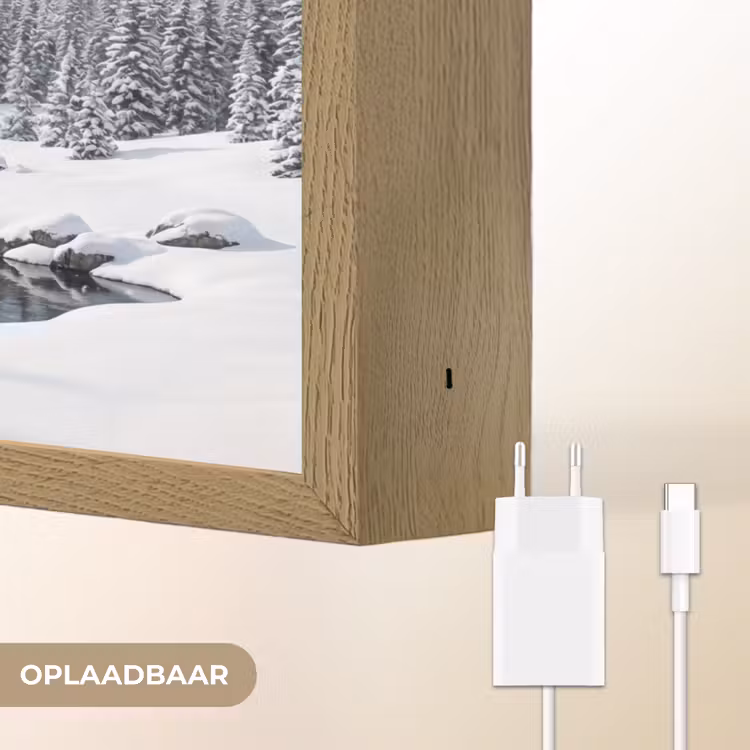 Lightbox - Wandlamp - Sneeuwlandschap - Bergen - Rivier - Winter — 7