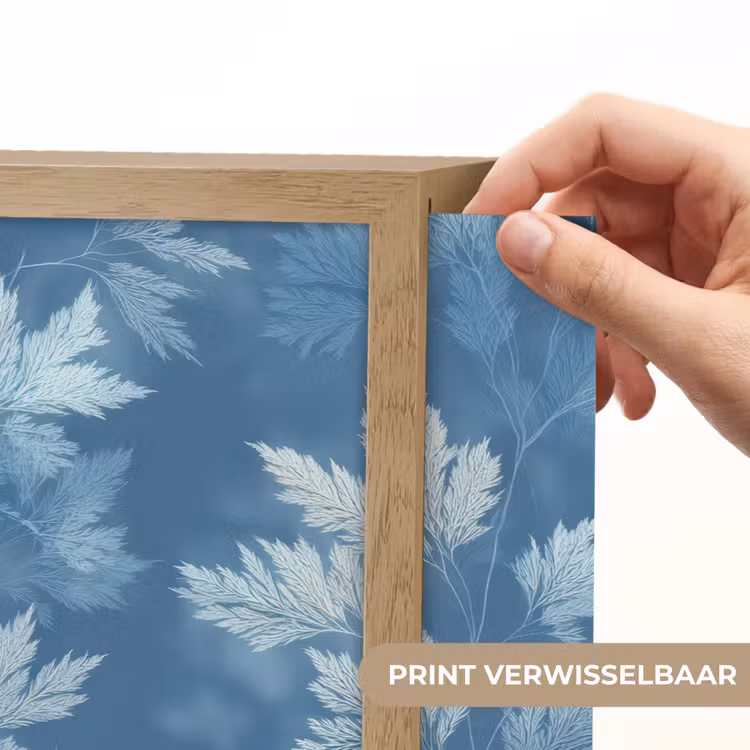 Lightbox - Wandlamp - Varen - Botanisch - Patroon - Grijsblauw — 5