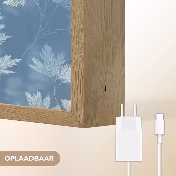 Lightbox - Wandlamp - Varen - Botanisch - Patroon - Grijsblauw — 7